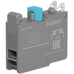 Блок контактный с клеммными зажимами под винт нормально-открытый DKC MC-NOPS