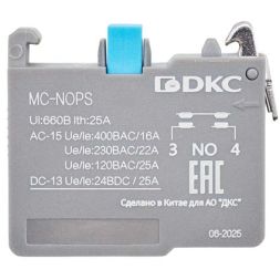 Блок контактный с клеммными зажимами под винт нормально-открытый DKC MC-NOPS
