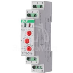 Реле времени PCS-516 (многофункц. (вход: START/RESET) 230В 8А 1перекл. IP20 монтаж на DIN-рейке)(аналог РВО-1М) F&amp;amp;F EA02.001.013