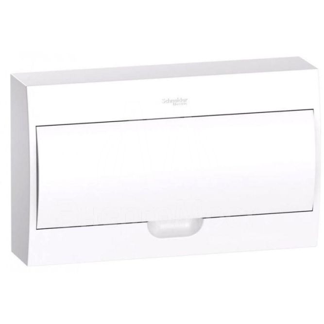 Бокс ОП Easy9 навес. с бел. двер. 1 ряд 18мод IP40 IK07 63А 2 клеммы SchE EZ9E118P2SRU