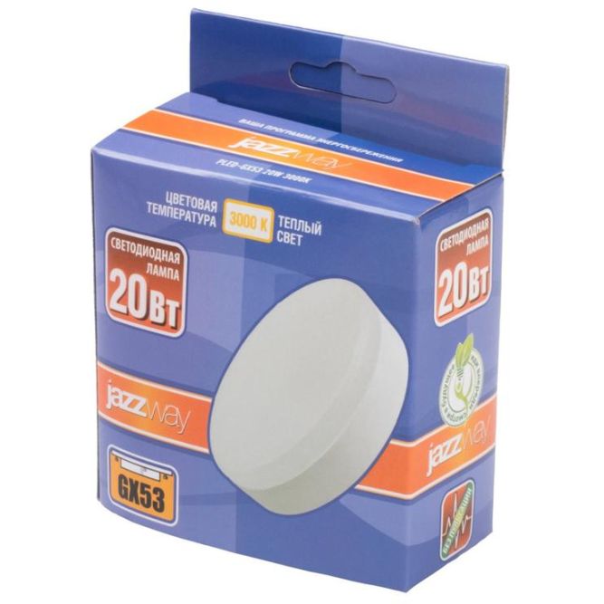 Лампа светодиодная PLED-GX53 20Вт 3000К GX53 1630лм JazzWay 5065284