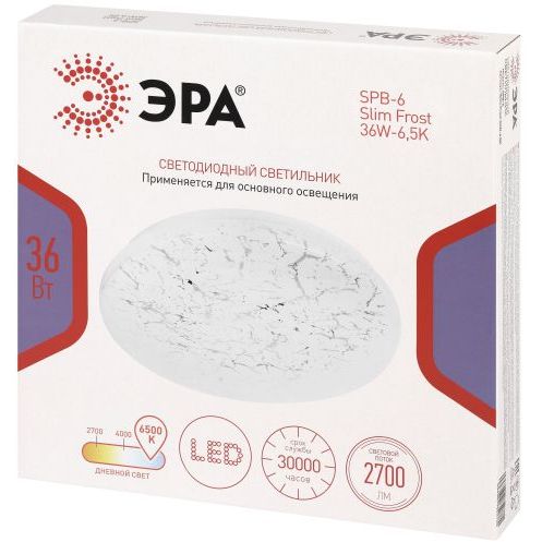 Светильник светодиодный SPB-6 Slim Frost 36W-6.5K 36Вт 6500К IP20 2700лм без ДУ Эра Б0071144
