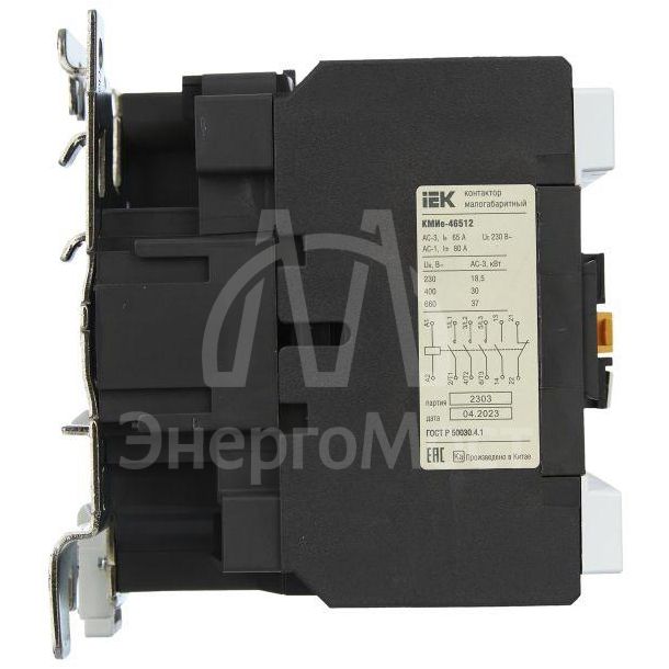 Контактор КМИе-46512 65А 230В/АС3 1НО; 1НЗ IEK KKME41-065-230-11