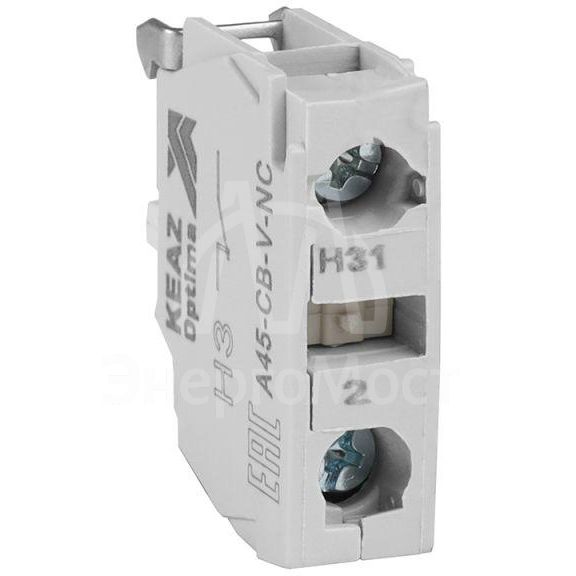 Блок контактный OptiSignal D22 A45-CB-V-NC 1НЗ винтовой зажим ZBE102 КЭАЗ 332201