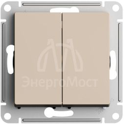 Выключатель 2-кл. AtlasDesign (сх.5) 10AX механизм песочн. SE ATN001251