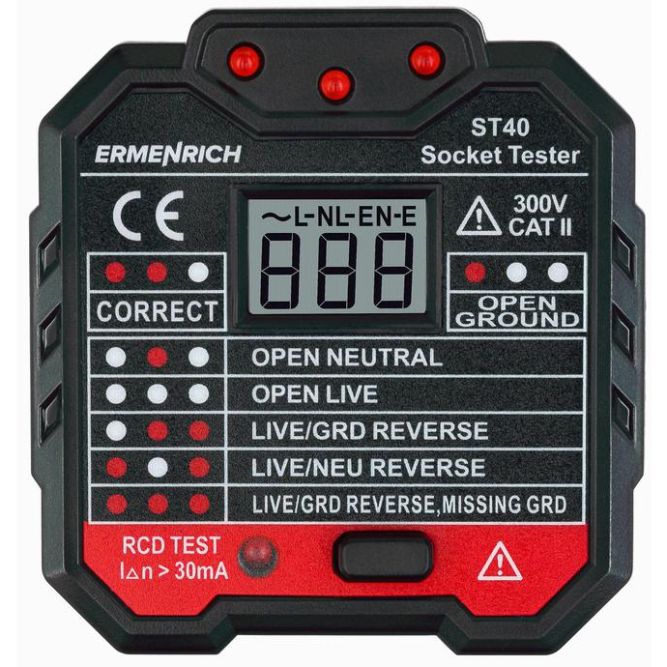 Тестер розеток Zing ST40 Ermenrich 82963