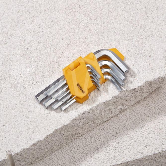 Набор ключей имбусовых HEX 1.5-10мм CrV 9шт Kranz KR-12-5215