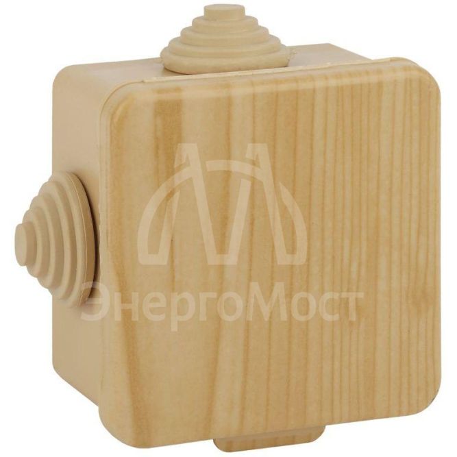 Коробка распаячная ОП КОР 80х80х50мм с гермовводами 7 вх. IP54 сосна Эра Б0043225