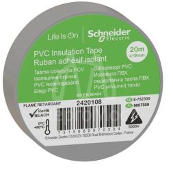 Изолента ПВХ 19мм (рул.20м) сер. SchE IMT38208