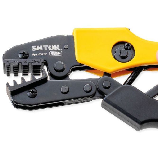 Пресс-клещи ПК-23+ матрица профиль трапеция 10-25кв.мм (03702) SHTOK 376209