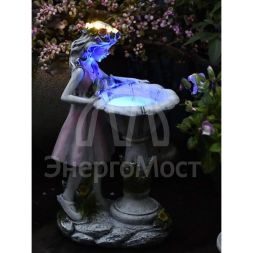 Светильник &amp;quot;Лесная фея&amp;quot; 21х13х27 садовый на солнечн. батарее аккум. AA NI-MH 600мАч бел. КОСМОС KOC_SOL250