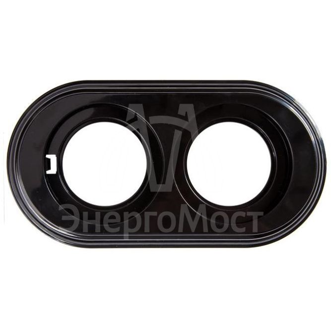 Рамка 2-м ретро пластик черн. Bironi BF1-620-23