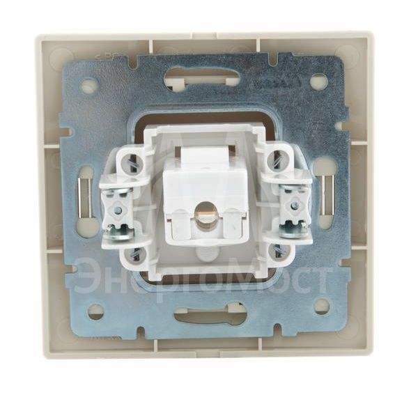 Розетка компьютерная 1-м СП Мира RJ45 крем/крем LEZARD 701-0303-139