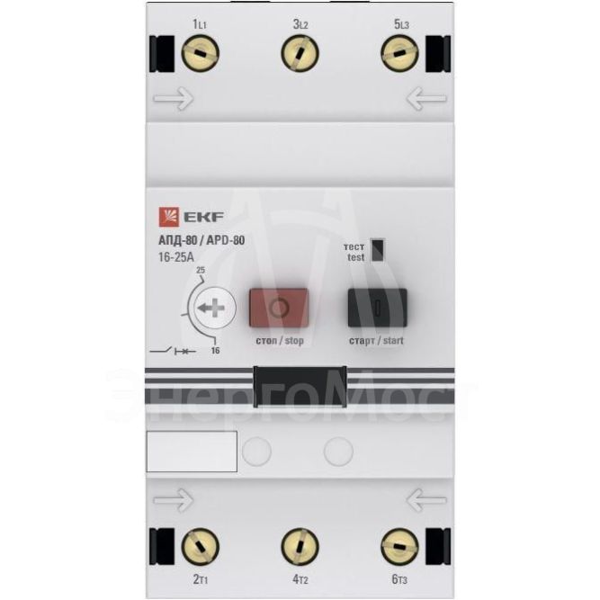 Выключатель автоматический для защиты двигателя АПД-80 16-25А EKF apd3-16-25