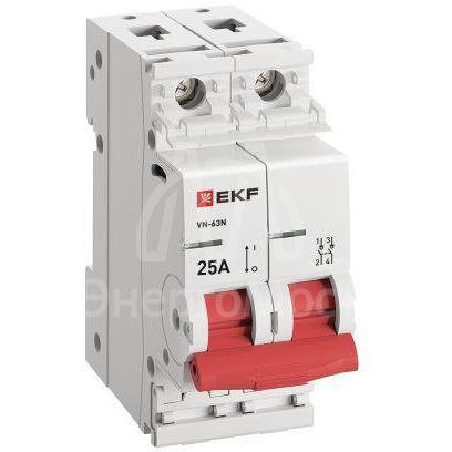 Выключатель нагрузки 2п 25А ВН-63N PROxima EKF S63225