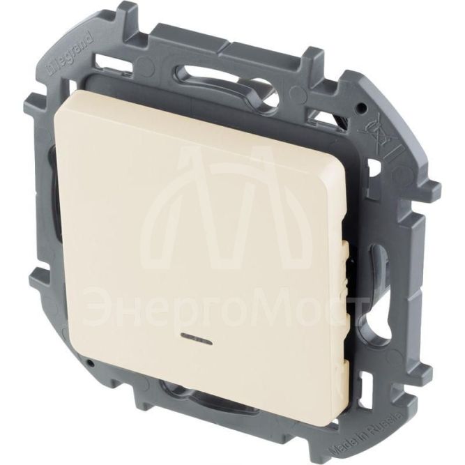 Переключатель 1-кл Inspiria 250В 10AX с подсветкой / индикацией сл. кость Leg 673661