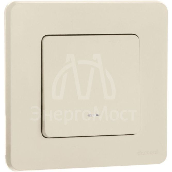 Переключатель 1-кл Inspiria 250В 10AX с подсветкой / индикацией сл. кость Leg 673661