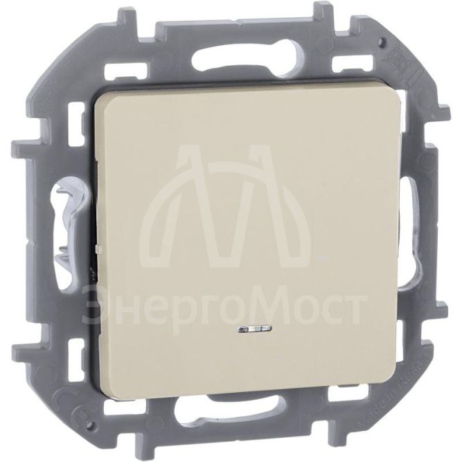 Переключатель 1-кл Inspiria 250В 10AX с подсветкой / индикацией сл. кость Leg 673661