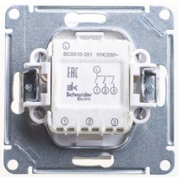 Выключатель 3-кл. СП W59 10А IP20 10AX механизм бел. SE VS0510-351-1-86