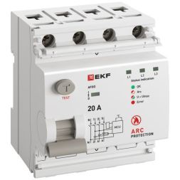 Устройство защиты от дугового пробоя (УЗДП) 3P+N 20А PROxima EKF afdd-4-20-pro