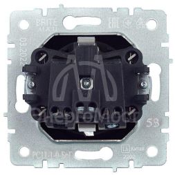 Розетка 1-м СП BRITE РС11-1-0-БрГ 16А с заземл. без защ. шторки графит IEK BR-R11-16-K53