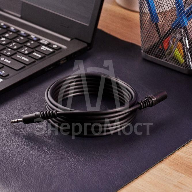 Шнур 3.5мм гнездо стерео-3.5мм штекер стерео 3м Rexant 17-4005