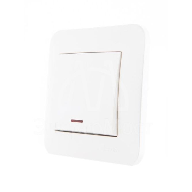 Механизм выключателя 1-кл. 1п СП Karina 10А IP20 с подсветкой жемчуж./бел. перламутр LEZARD 707-3088-111