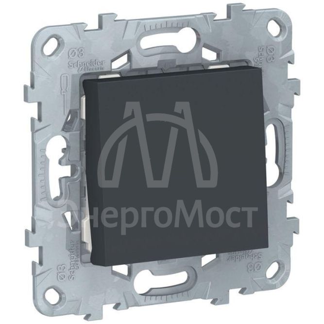 Механизм выключателя 1-кл. 2мод. СП Unica New IP21 (сх. 1) 250В 10AX антрацит SchE NU520154