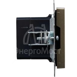 Розетка BRITE USB A+C 18Вт РЮ11-1-БрШ шампань IEK BR-U22-018-K37