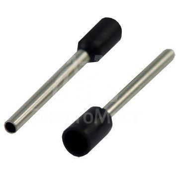 Наконечник штыревой втулочный изолир. (НШВИ F-18мм) 18ммх1.5кв.мм (E1518) черный REXANT 08-1816