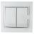 Выключатель 2-кл. СП Мира 10А IP20 со вставкой сер. метал. LEZARD 701-1010-101