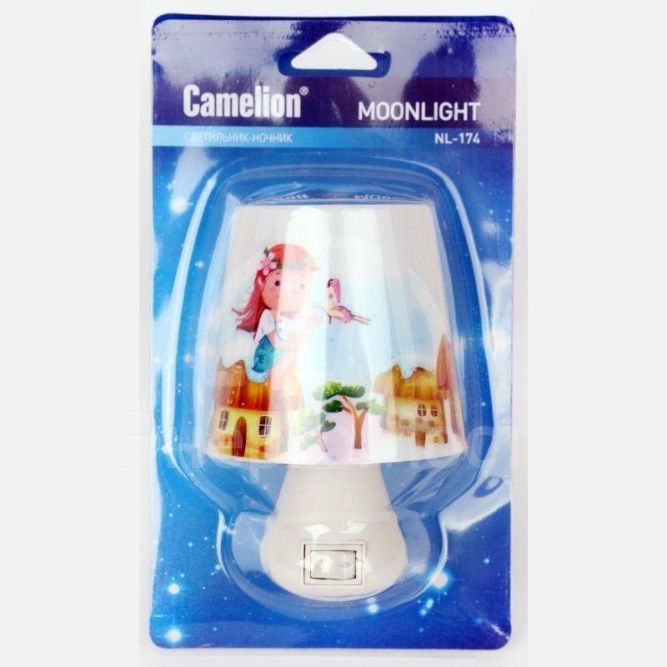Светильник светодиодный NL-174 &amp;quot;Лампа&amp;quot; ночник с выкл. 220В Camelion 12530
