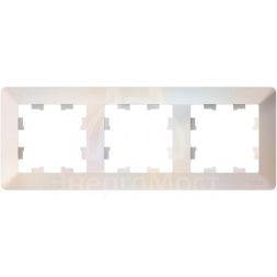 Рамка 3-м AtlasDesign Air жемчуж./дым. бел. SE ATN220403