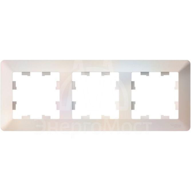 Рамка 3-м AtlasDesign Air жемчуж./дым. бел. SE ATN220403