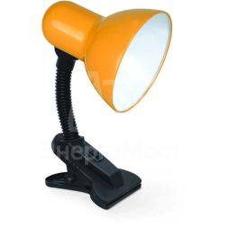 Светильник настольный под лампу СНП-01О на прищепке 40Вт E27 оранж. (мягкая упак.) IN HOME 4690612012780