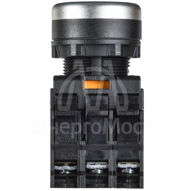 Кнопка d22мм 1НО+1НЗ MASTER с подсветкой бел. IEK MI-BT60-11D-3-12-K01