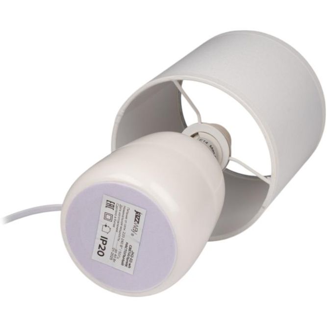 Светильник настольный JH2-02-wh E14 IP20 130х130х255мм керамика; ткань; PVC-пластик бел. JazzWay 5062313
