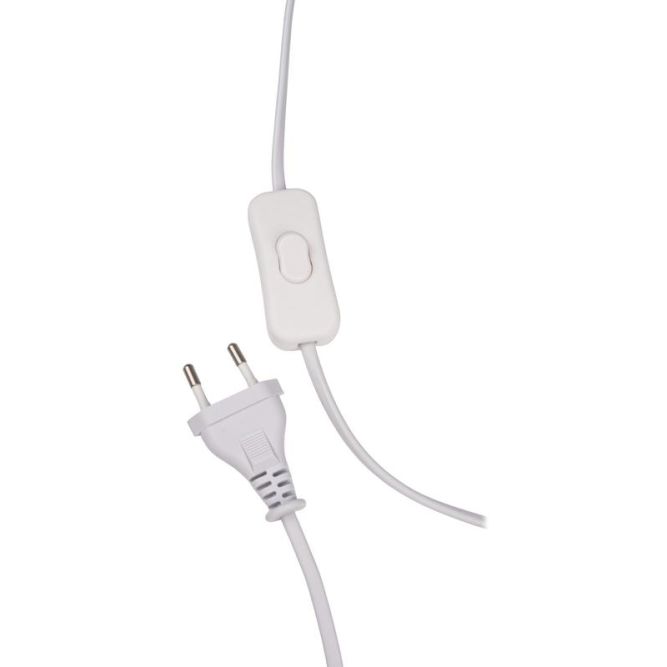 Светильник настольный JH2-02-wh E14 IP20 130х130х255мм керамика; ткань; PVC-пластик бел. JazzWay 5062313