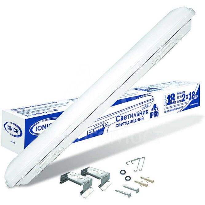 Светильник светодиодный линейный ДСП 600мм 18Вт 4000К УХЛ2 IP65 IONICH 1572
