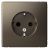 Розетка ArtGallery 16А с заземл. защ. шторки механизм мокко SE GAL000645