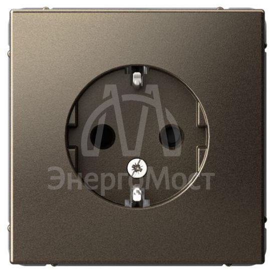 Розетка ArtGallery 16А с заземл. защ. шторки механизм мокко SE GAL000645