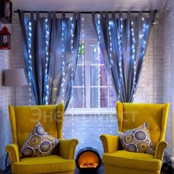 Гирлянда &amp;quot;Светодиодный Дождь&amp;quot; 3х2 м эффект водопада прозр. провод 230В диоды бел. 240 LED Neon-Night 235-005