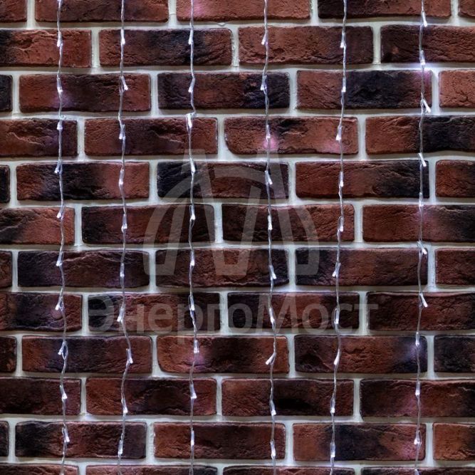 Гирлянда &amp;quot;Светодиодный Дождь&amp;quot; 3х2 м эффект водопада прозр. провод 230В диоды бел. 240 LED Neon-Night 235-005