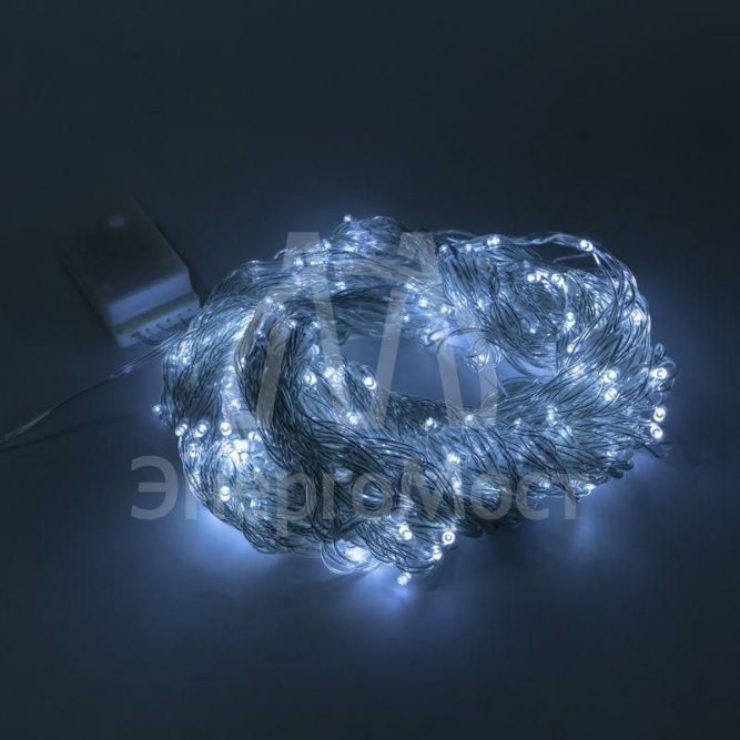 Гирлянда &amp;quot;Светодиодный Дождь&amp;quot; 3х2 м эффект водопада прозр. провод 230В диоды бел. 240 LED Neon-Night 235-005