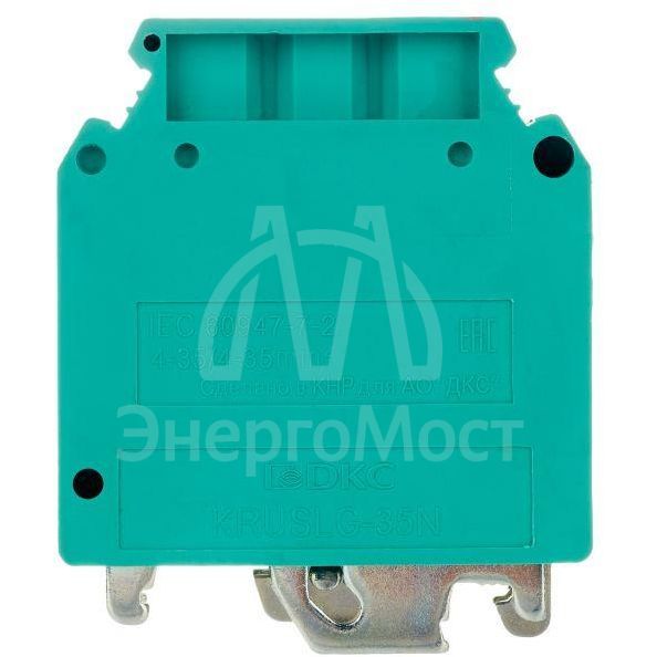 Клемма заземления винтовой зажим 2 точки подключения 35кв.мм DKC KRUSLG-35N
