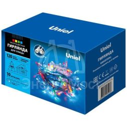 Гирлянда LED со статическим свечением ULD-S1000-120/SWK MULTI IP67 10м соедин. 120 диодов разноцвет. свет провод бел. Uniel UL-00007202