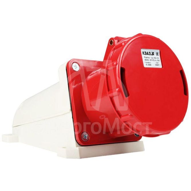 Розетка 135 63А 6h 380AC 3P+PE+N IP67 для монтажа на поверхность КЭАЗ 241221