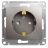 Розетка 1-м СП Glossa 16А IP20 250В с заземл. защ. шторки механизм платина SchE GSL001245