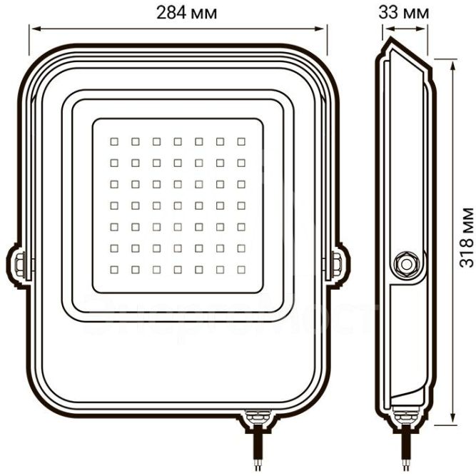 Прожектор светодиодный PFL-V 200Вт 6500К IP65 JazzWay 5039797