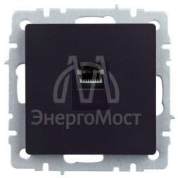 Розетка компьютерная СП RJ45 кат.5E BRITE РК10-БрЧ черн. IEK BR-K10-1-K02